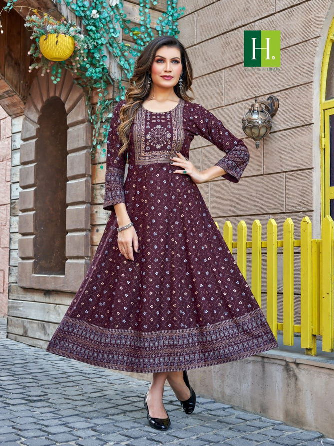 Hirwa Samantha Vol 4 Ethnic Wear Wholesale Anaraklai Kurtis Catalog
